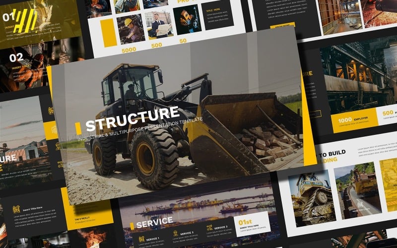 structure industrial amp multipurpose persentation template original