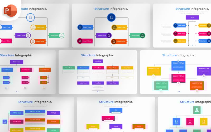 structure powerpoint infographic template original