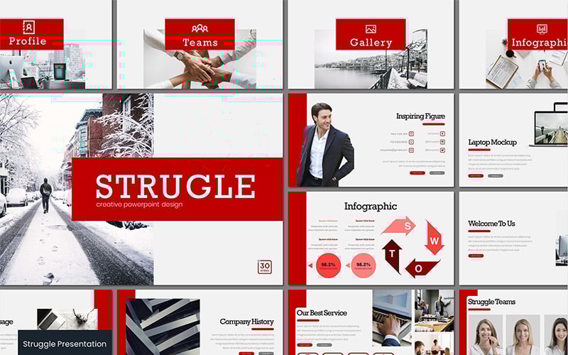 strugle powerpoint template original
