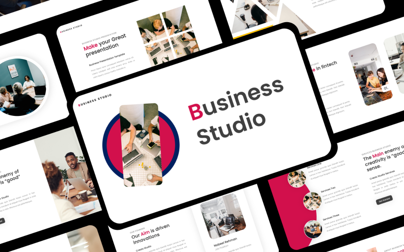 studio saas amp ui powerpoint presentation original