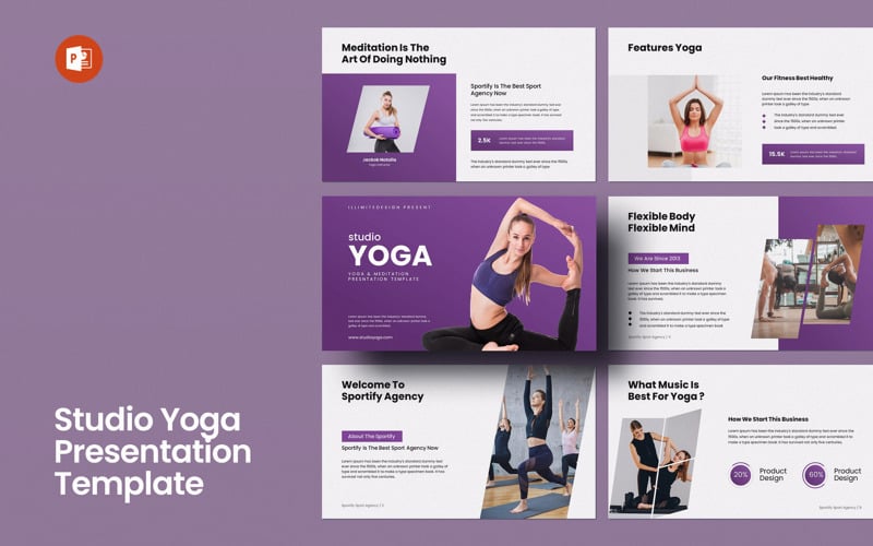 studio yoga powerpoint presentation template original