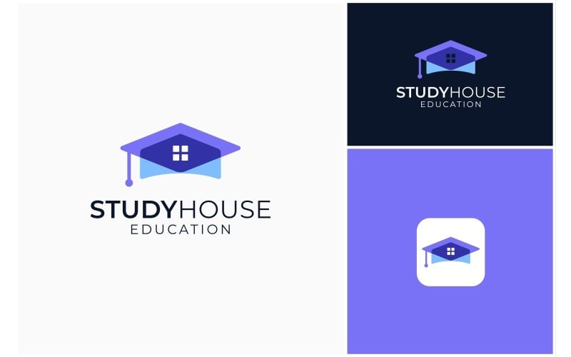 study home school house modern logo original