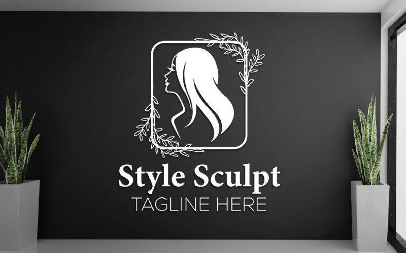 style sculpt professional logo template for beauty brands original