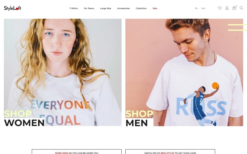 styleloft t shirts store ecommerce bootstrap clean prestashop theme original