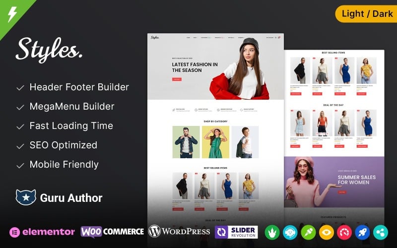 styles fashion and style woocommerce elementor original