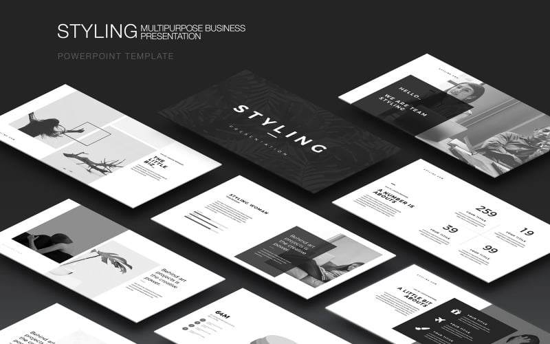 styling minimal powerpoint template original