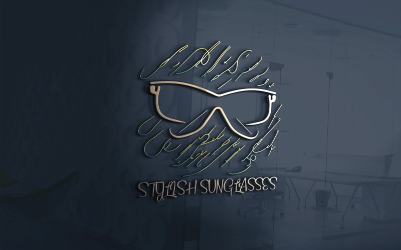 stylish sunglasses logo template vector file original