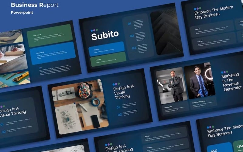 subito business report powerpoint original