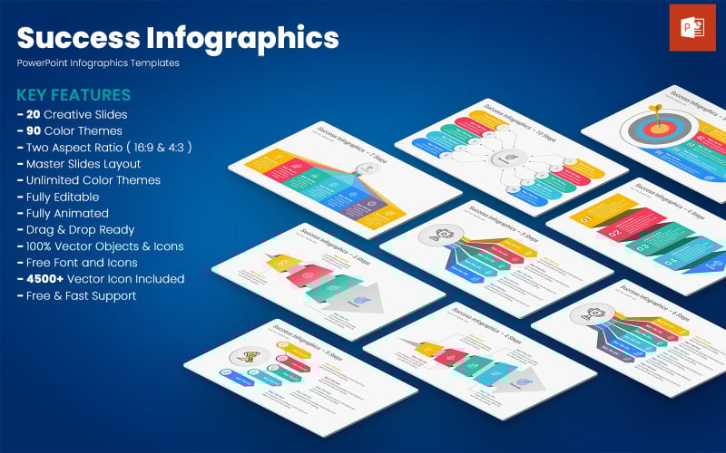 success infographics powerpoint presentation templates original