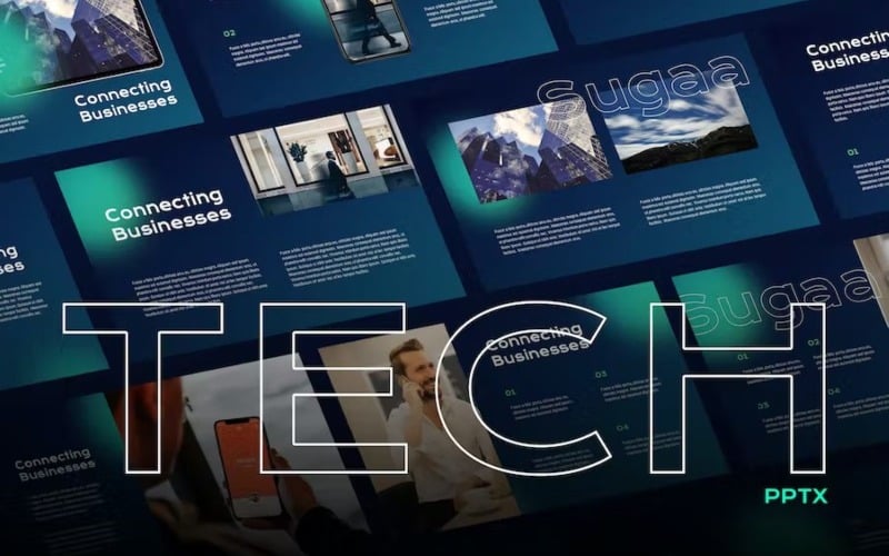 sugaa tech theme powerpoint template original