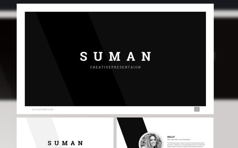 suman minimal powerpoint template original