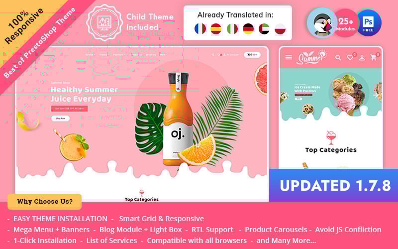 summer juices amp shakes prestashop responsive theme original