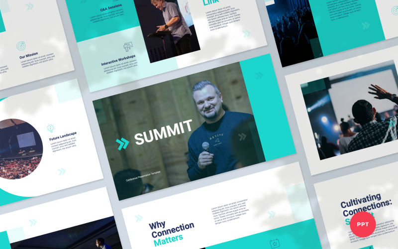 summit conference presentation powerpoint template original