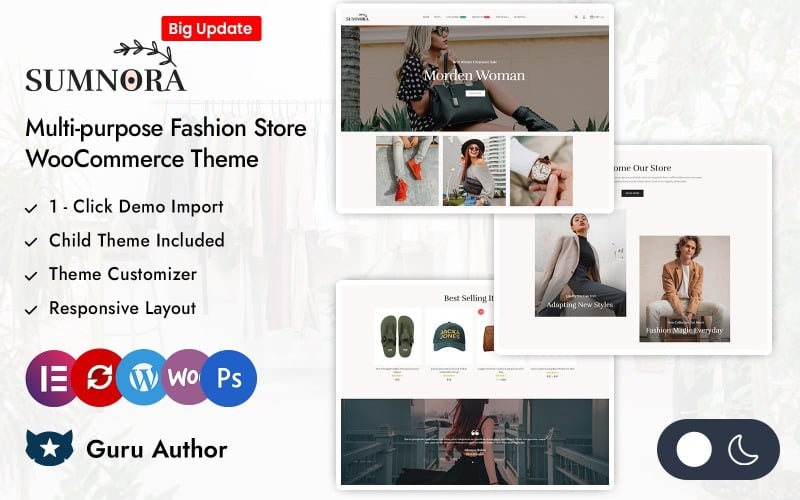 sumnora multipurpose fashion store elementor woocommerce responsive theme original