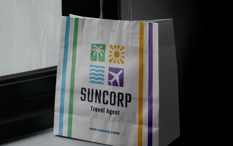 sun corp travel agent logo original