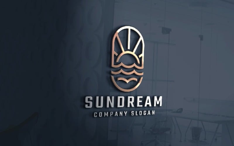 sun dream travel professional logo original