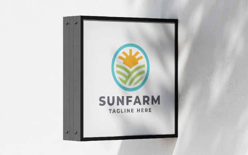 sun farm pro logo template original
