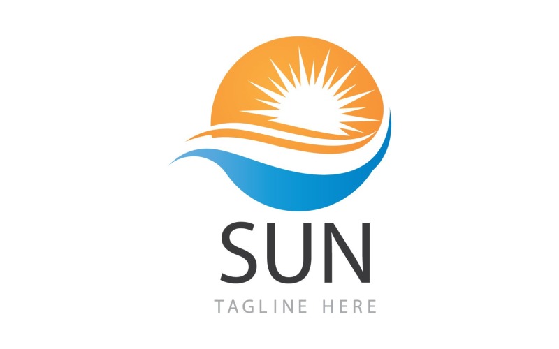 sun logo and symbol vector v original