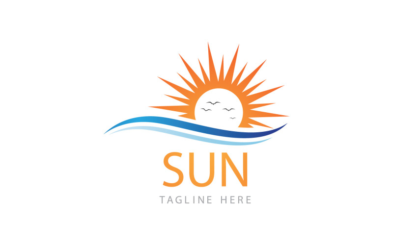 sun logo and symbol vector v original