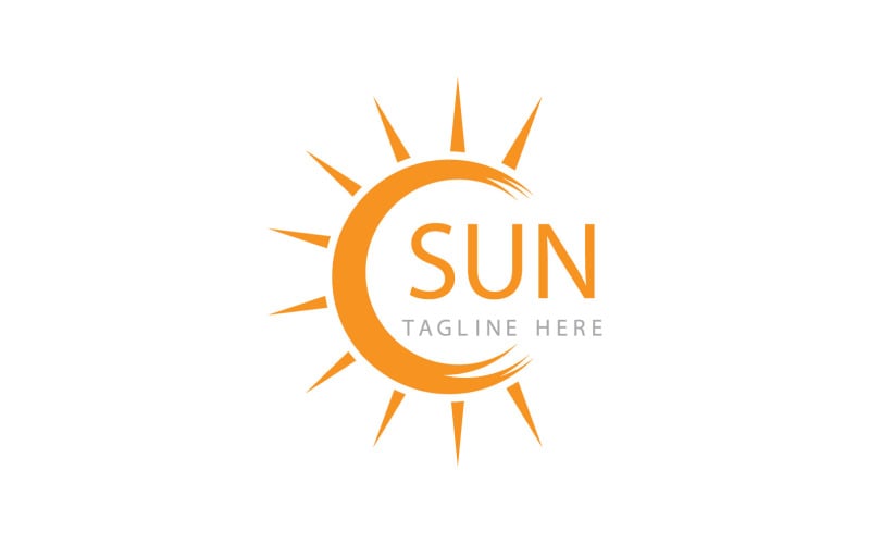 sun logo and symbol vector v original