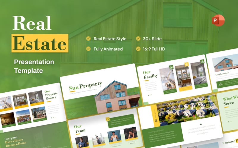 sun property real estate powerpoint presentation template original