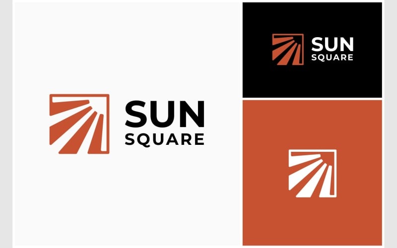 sun shine square abstract logo original