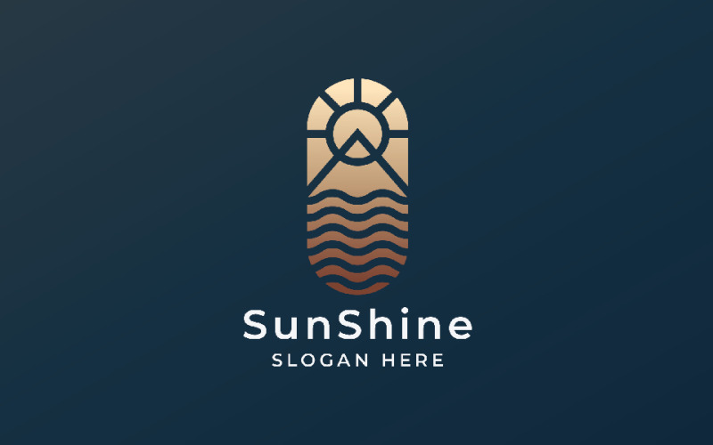 sun shine travel professional logo original