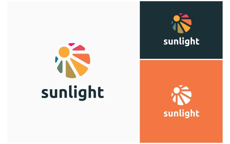 sun sunlight bright colorful logo original