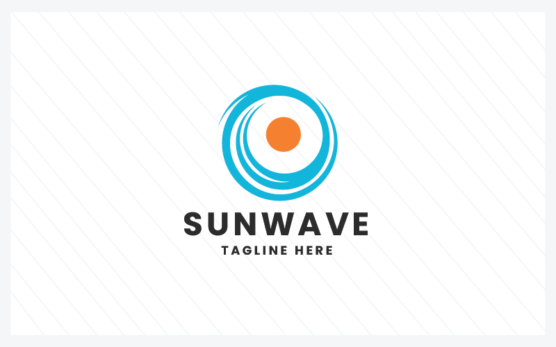 sun wave solar energy logo original