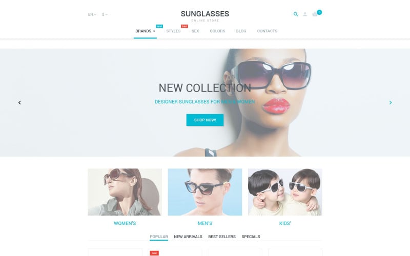 sunglasses prestashop theme original