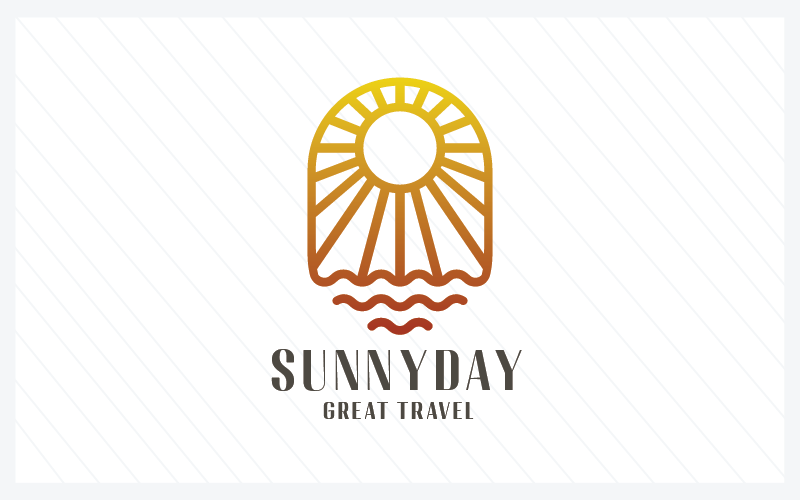 sunny day great travel logo original
