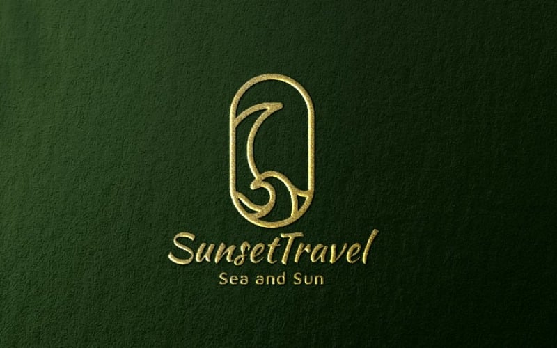 sunset travel agent logo v original