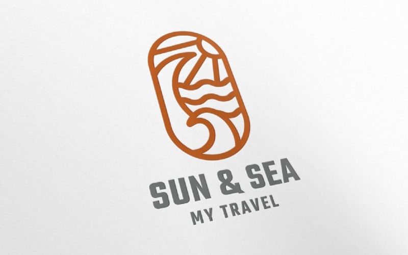 sunset travel agent logo v original
