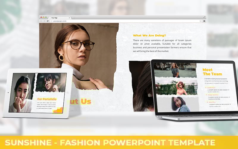 sunshine fashion powerpoint template original