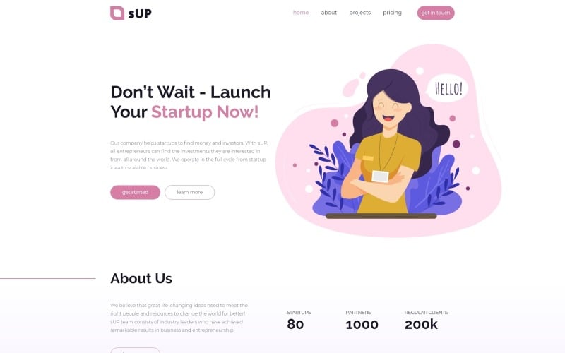 sup it creative html landing page template original
