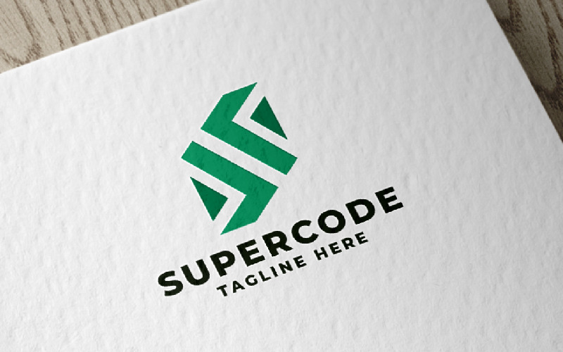 super code letter s logo temp original
