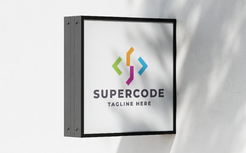 super code letter s pro logo template original