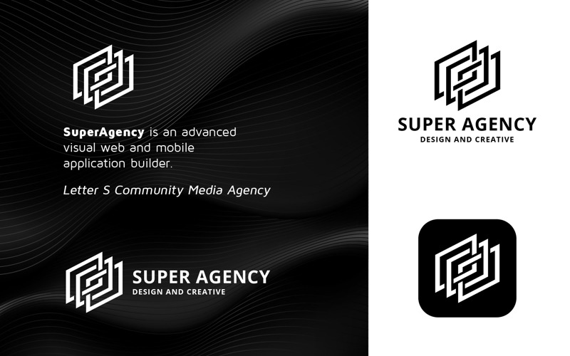 super digital agency logo template original