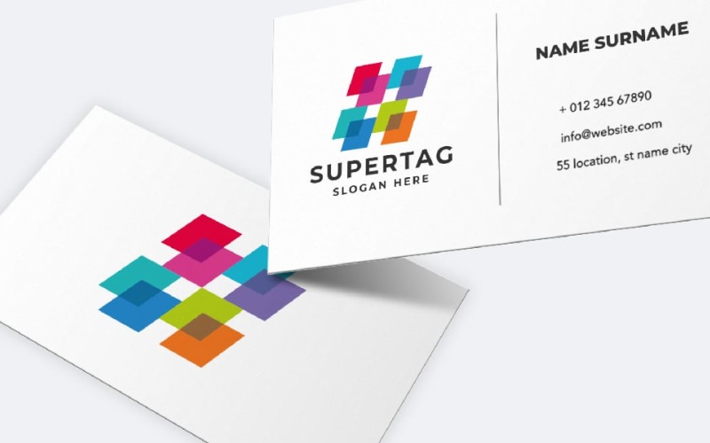 super hashtag logo template original