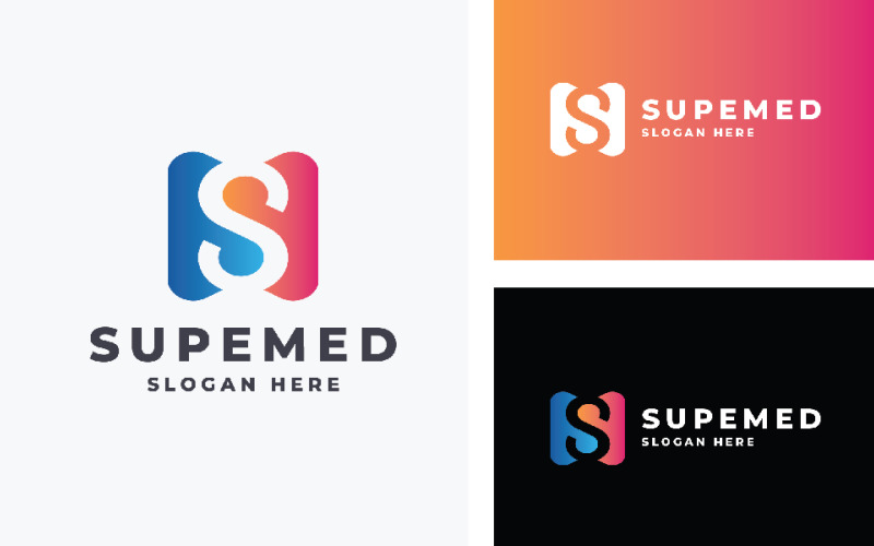 super media letter s company logo original