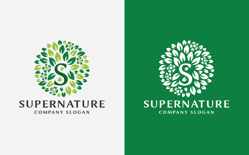 super nature letter s logo template original