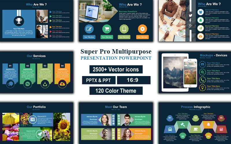super pro multipurpose presentation powerpoint template original
