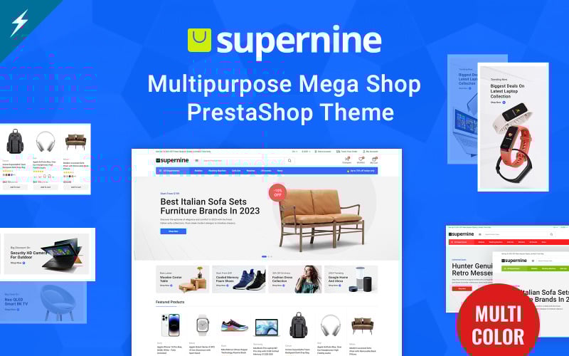 supernine multipurpose mega shop prestashop theme original