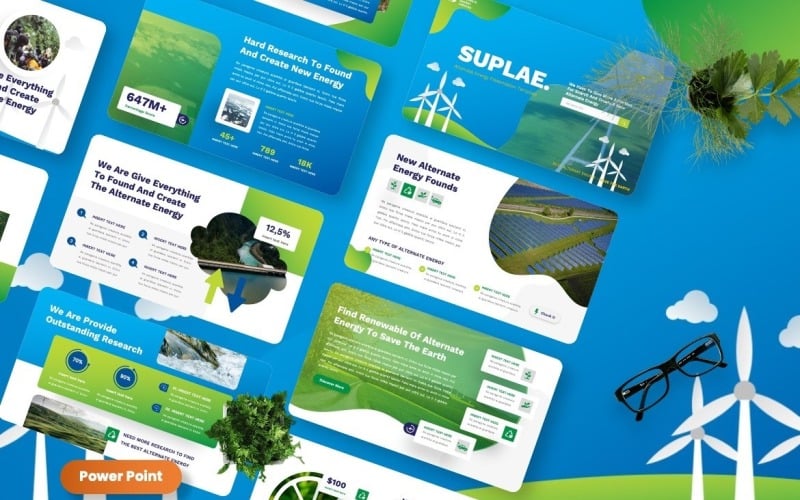 suplae alternate energy powerpoint template original
