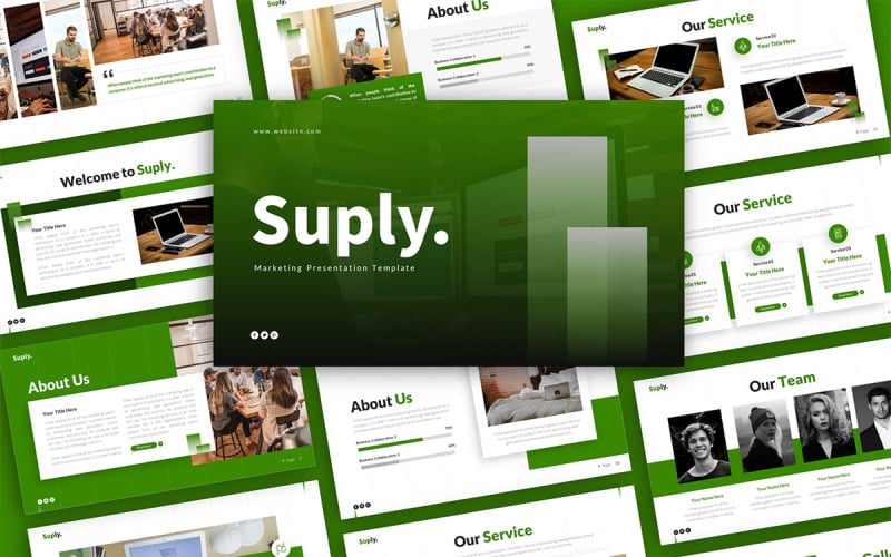 suply marketing multipurpose powerpoint presentation template original