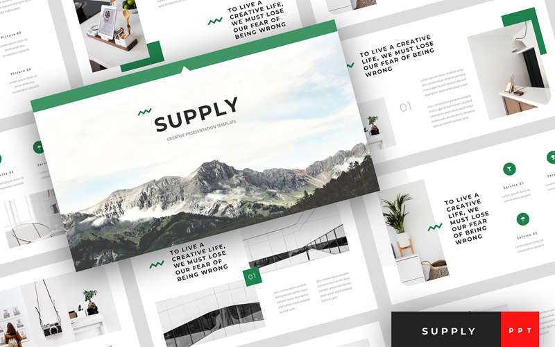 supply creative presentation powerpoint template original