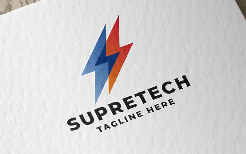 supre tech letter s pro logo template original