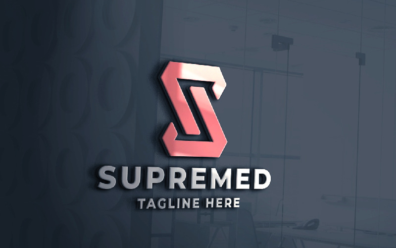 supremed letter s pro logo template original