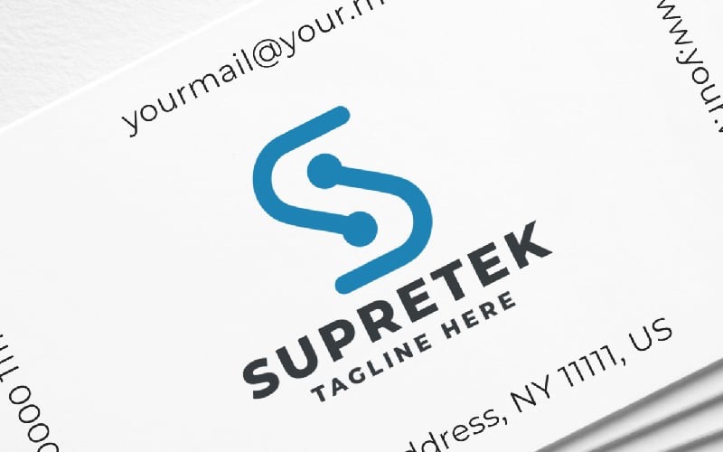 supretek letter s pro logo template original