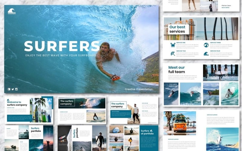 surfers creative powerpoint template original